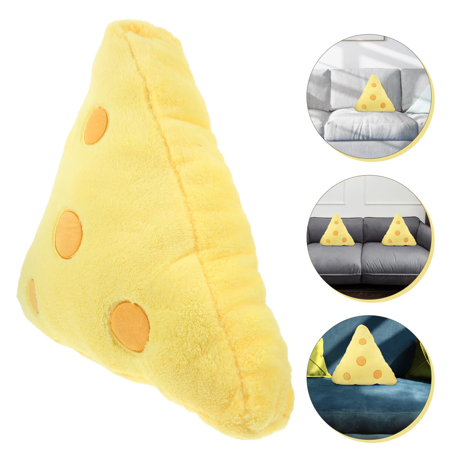Cheese Pillow Soft Comfortable Decorative Accent Cushion Realistic Fabric Throw Pillow for Bed Sofa Office Throw Pillows