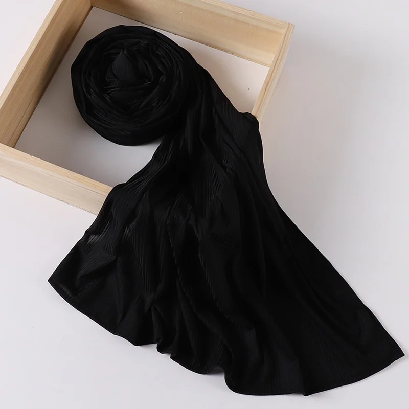 Muslim Hijabs for Women Scarf Thin Plain Shawls Femme Musulman Soft Viscose Rayon Headscarf Islamic Turban Headband 70x175cm