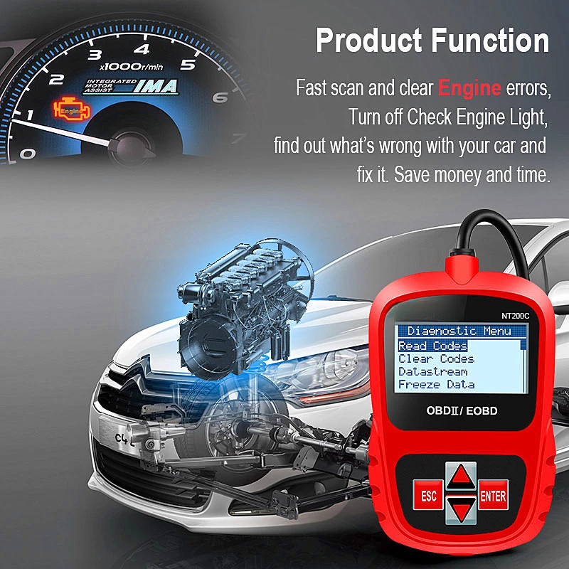 FOR NT200C OBDII/EOBD Code ReaderScanner