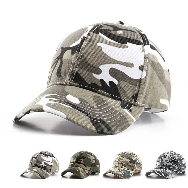 Men's Camouflage Baseball Caps Tactical Sunscreen Hat Adjustable Military Army Camo Airsoft Hunting Camping Hiking Fishing Caps