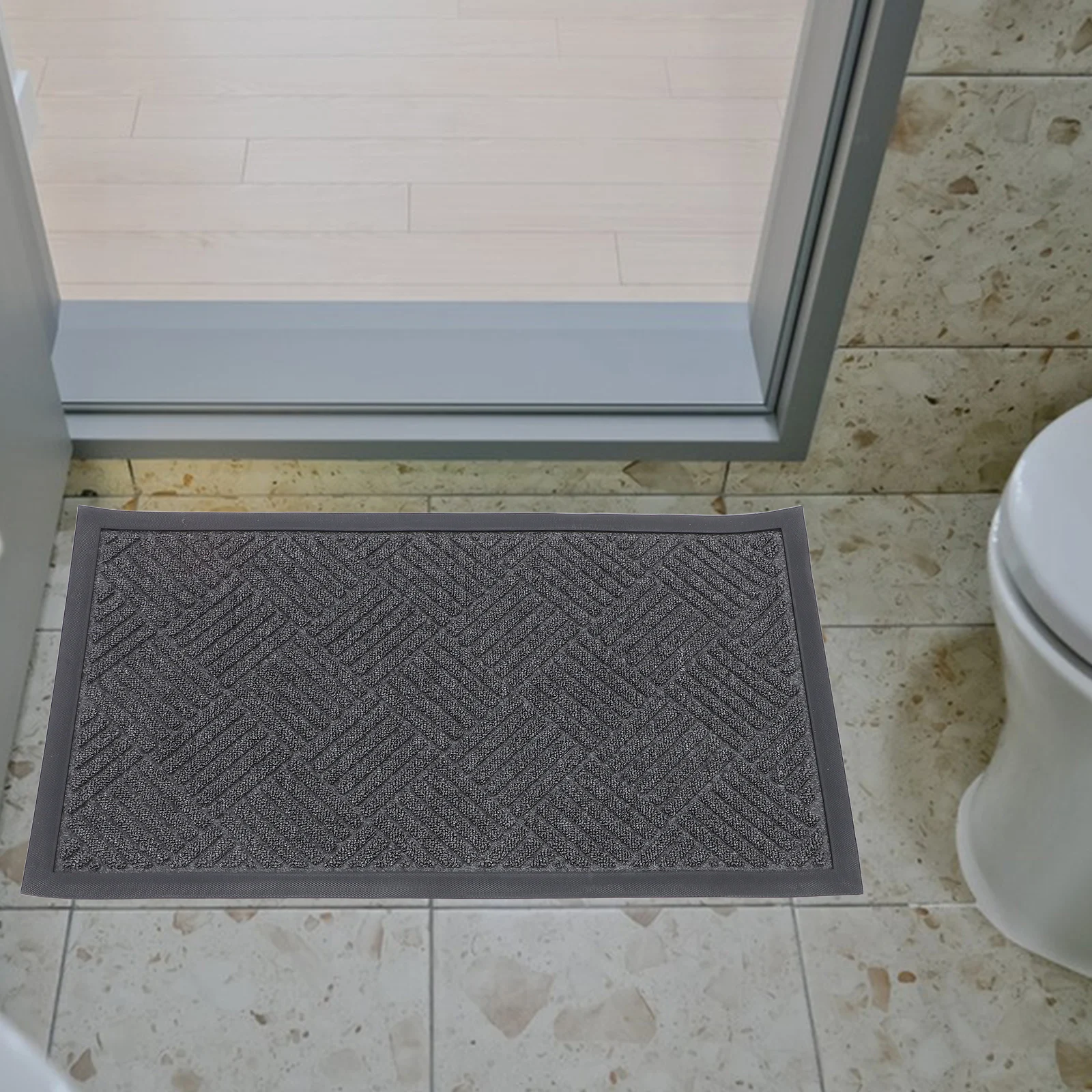 

Door Slip Washable Water Absorption Back Door Mat Indoor Dog Mat Entrance Rug Easy Clean Stylish Design