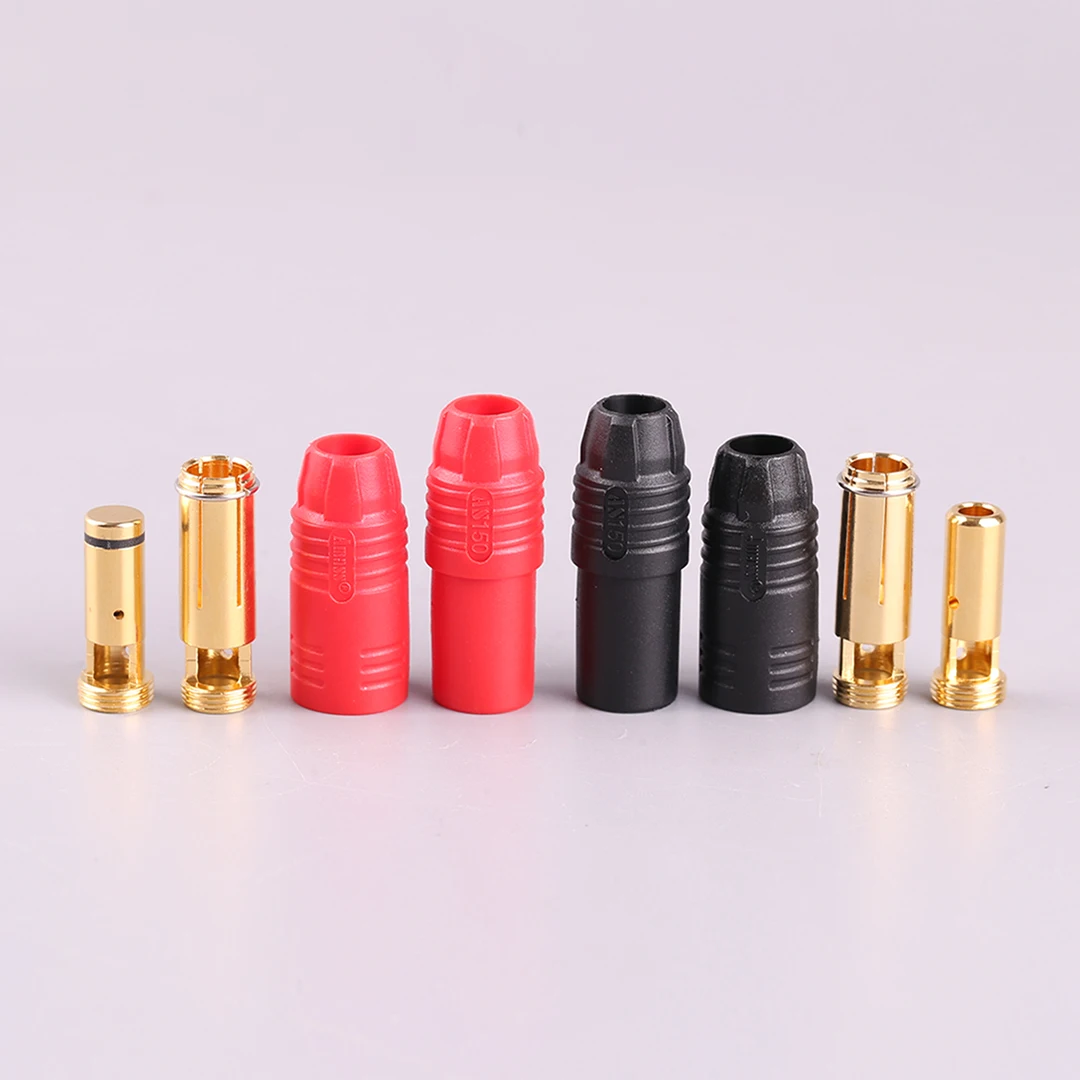 Amass AS150 Gold Plated Banana Plug 7mm Male/Female for High Voltage Battery Red/Black FOR RC MODEL UAV 150A