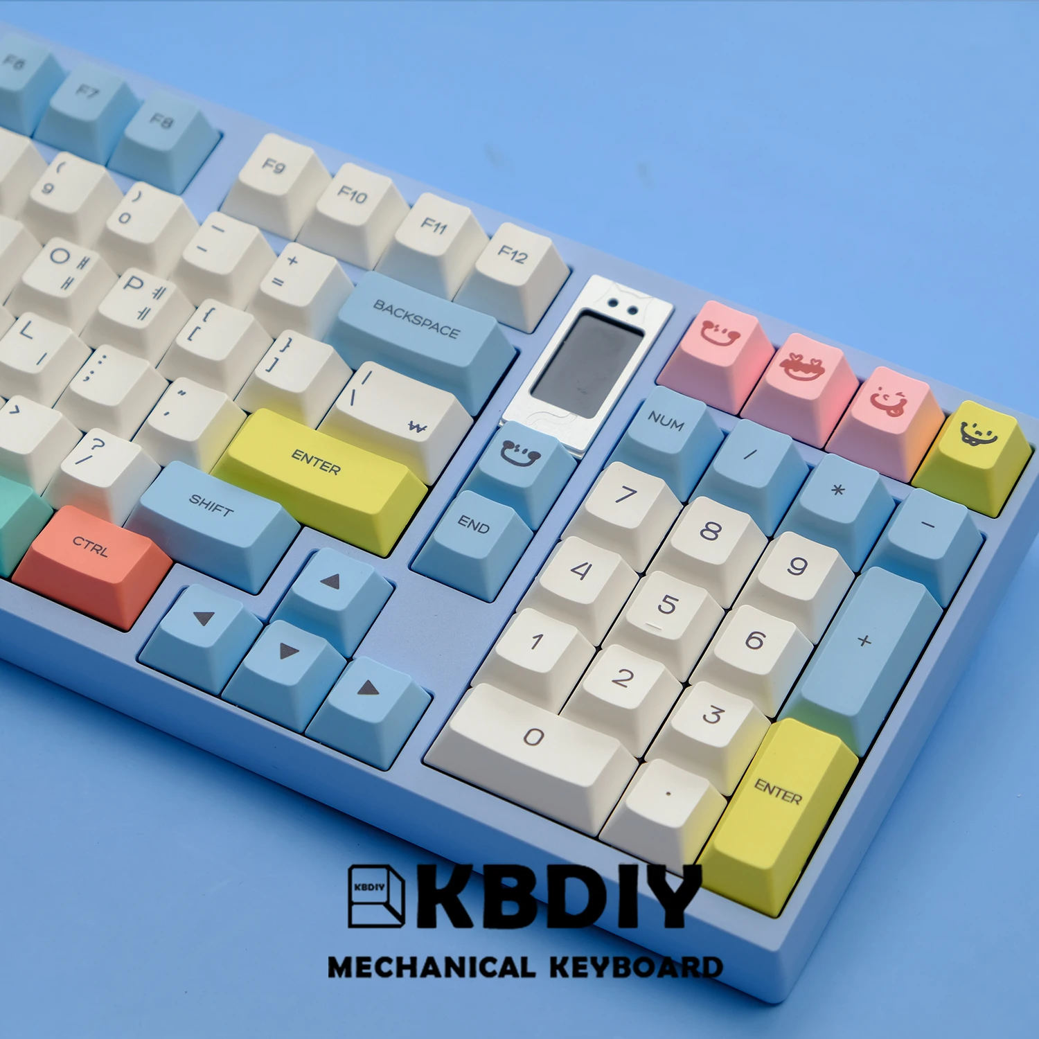 kbdiy teclado mecanico gaming keycaps perfil cereja japones coreano pastel giz iso bonito faca voce mesmo 144 chaves 01