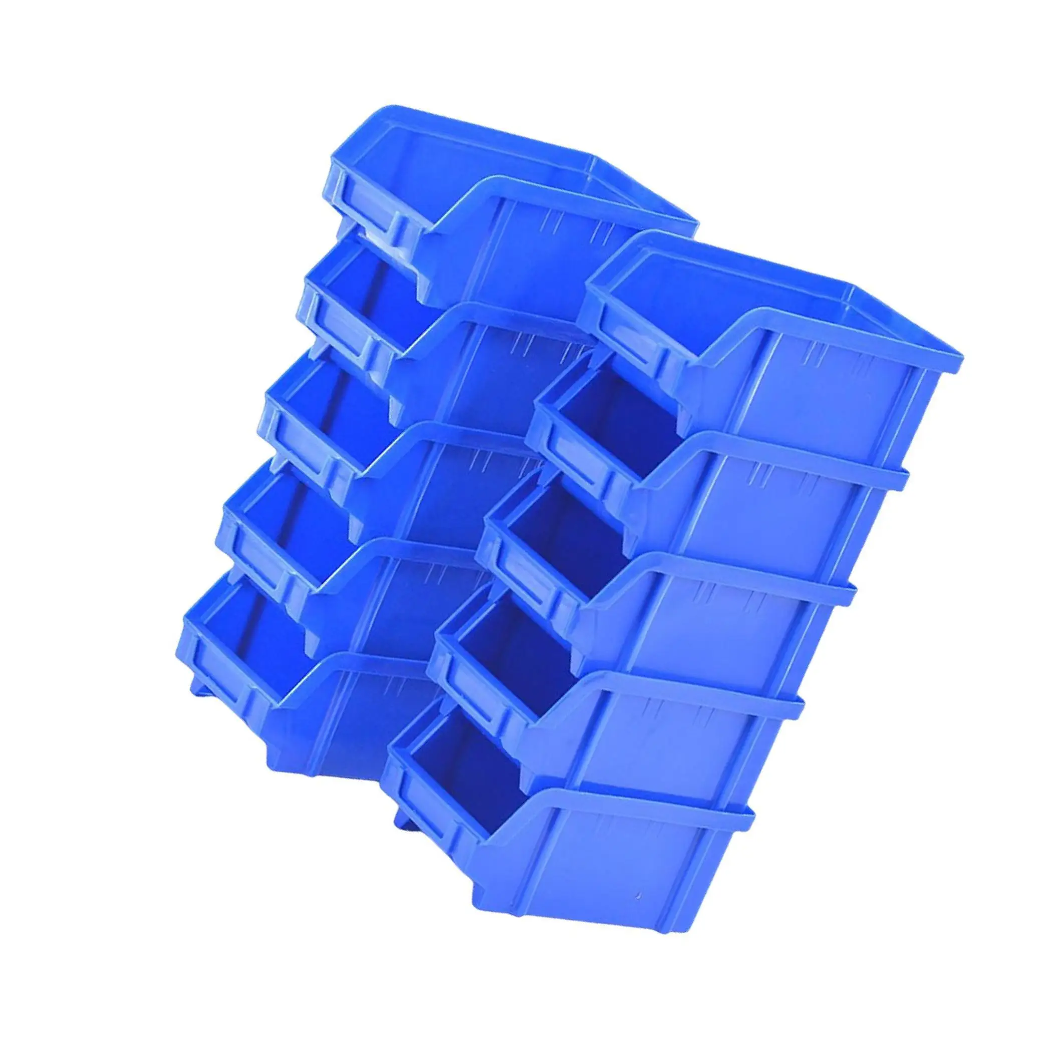 10Pcs Heavy Duty Package Storage Boxes Containers Plastic for Workshop