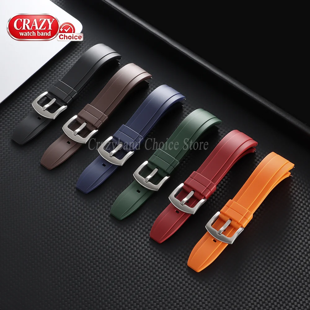 Premium Resin Silicone Watch Strap for Seiko for Rolex for Casio Band 18mm20mm22mm Orange Black Brown Waterproof Rubber Bracelet - view 2