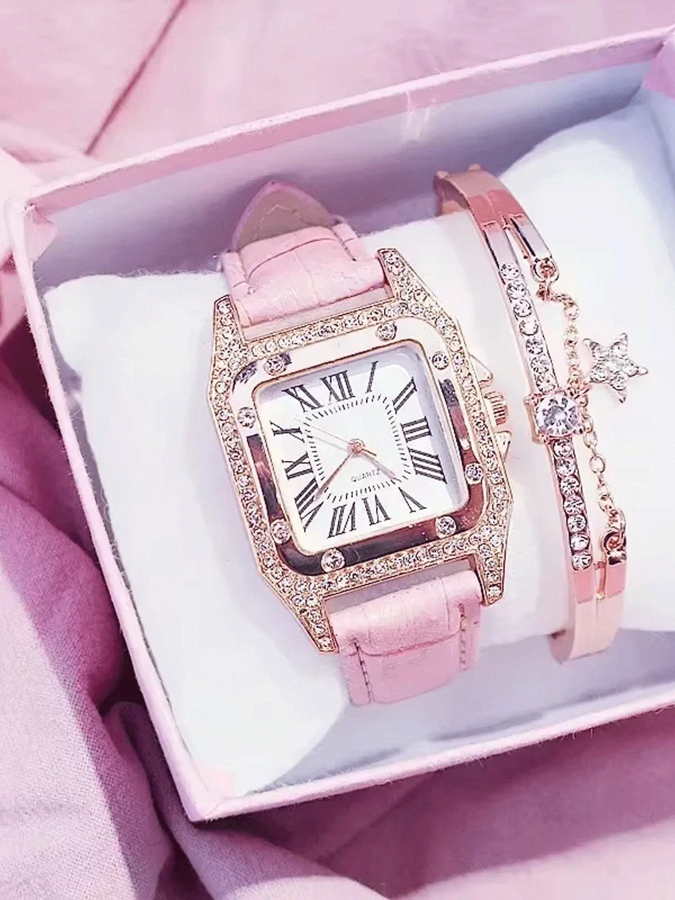 2-piece Women's Watch Fashion Watch Women's Versatile High end Women's Watch Women's Watch Set