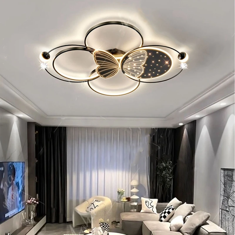 2024 Living room New Ceiling Lamp Modern Apartment Restaurant Chandelier Originality Intelligent LED Indoor Decorate Luminaires