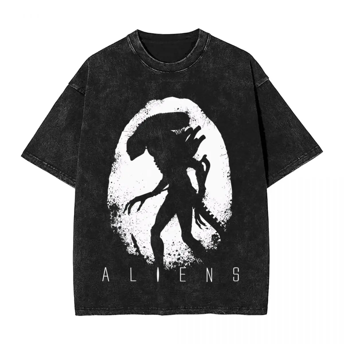 

2025 Xenomorph Essential Alien Mencosy, женская и мужская футболка с горячим тиснением, хлопковая футболка, мужские летние футболки с короткими рукавами