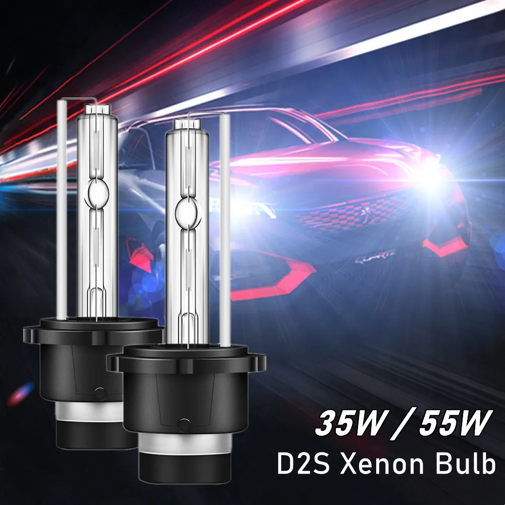 2Pcs D2S HID Xenon Bulb Car Headlight 35W 55W 3000K 4300K 6000K 12000K Auto Headlamp Replacement Light DC12V