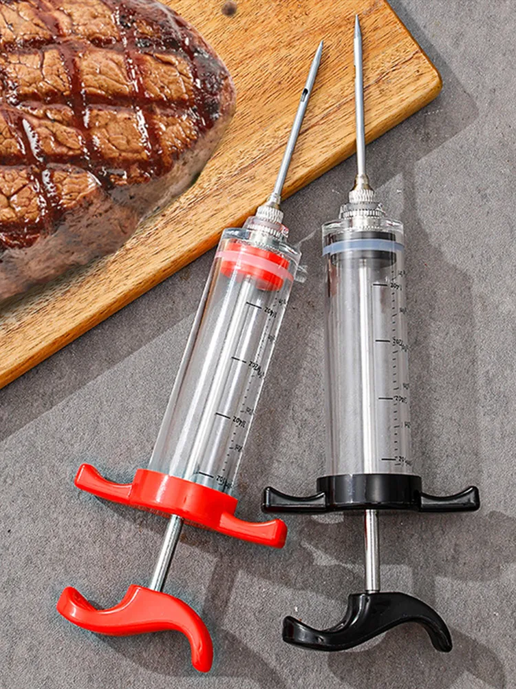 Kitchen Seasoning Syringes BBQ Grill Turkey Injector Turkey Needles Meat Injector Syringe Barbecue Syringes Baking Tools