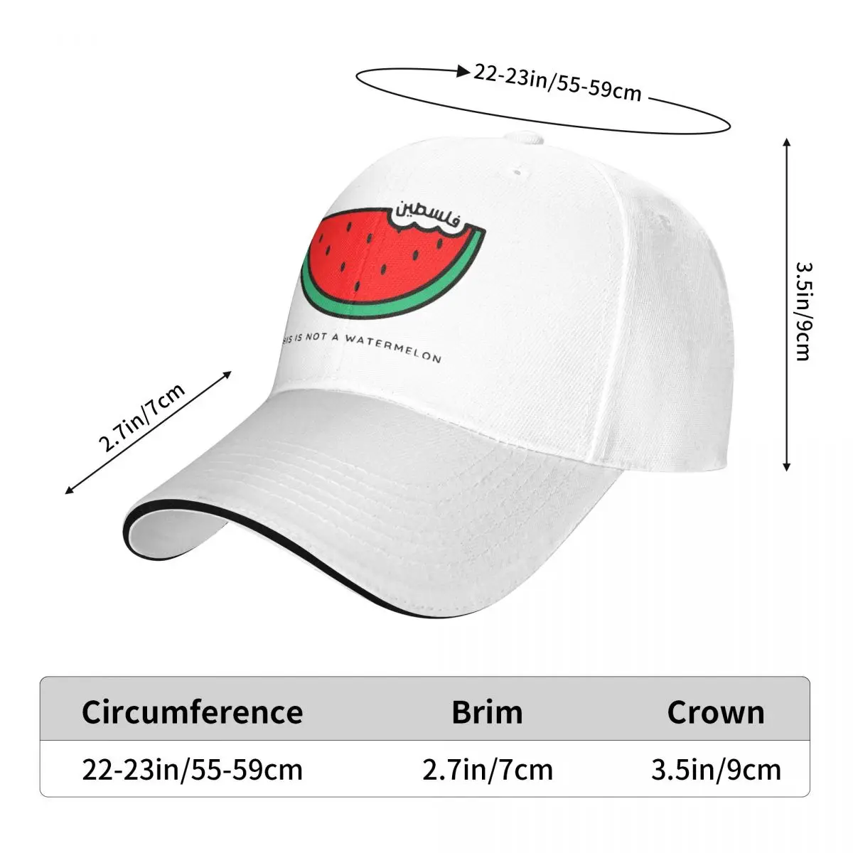 New Arrival This Is Not A Watermelon Baseball Caps Wear For Unisex Trucker Cap Magritte Parody Watermelon Snapback Cap Gift