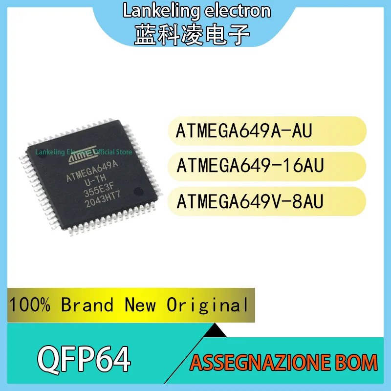 ATMEGA649A-AU ATMEGA649-16AU ATMEGA649V-8AU 100% Brand New Original Chip IC QFP64