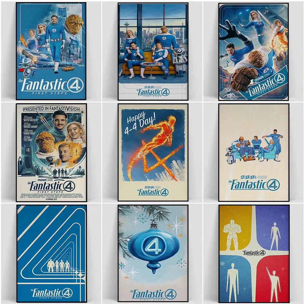 

Miniso Fantastic 4 2025 Movie Canvas Mural Printing Poster High Quality Home Room Wall Decorative Movie Enthusiast Gift Unfra