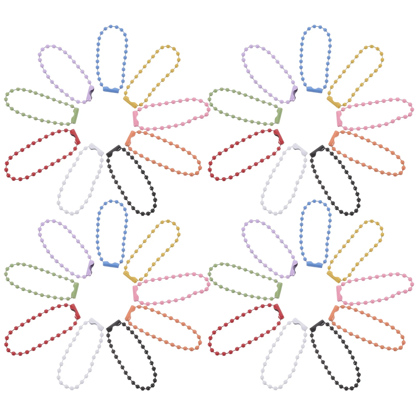 

100 Pcs Christmas Decoration Beaded Chain for Crafts Keychain Dog Tags Jewelry Making