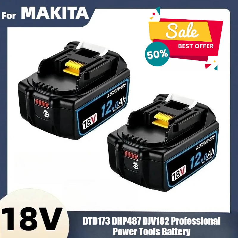 

for Makita 18V Battery Compatible with DTD173 DHP487 DJV182 Professional Power Tools Battery