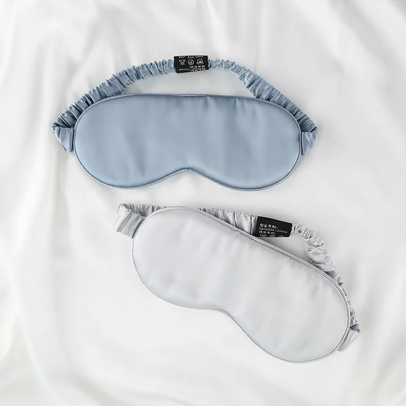 19 Momme Pure Mulberry Zijden Slaapmasker, Minimalistisch Dubbelzijdig Zijden Oogmasker, Lichtblokkerende Oogkap