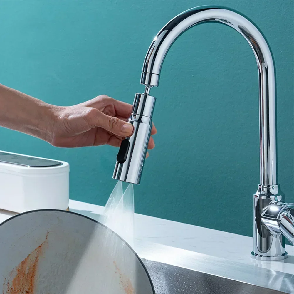 Kitchen Faucet Aerator 3 Modes Bathroom Anti-splash Tap Extender Adapter Faucet Washbasin Sprayer Saving Water Tap Nozzle