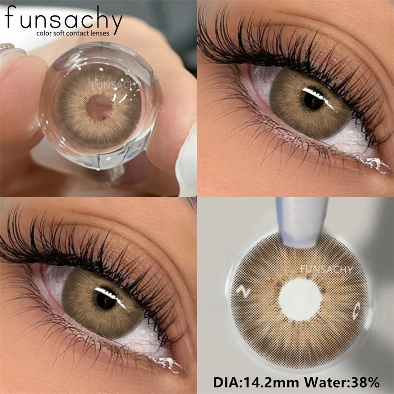 FUNSACHY 1Pair METATRON Series Fashion Makeup Beauty Contacts Lenses Soft Yearly Green Contacts Eyes Color Lenses Colored lenses