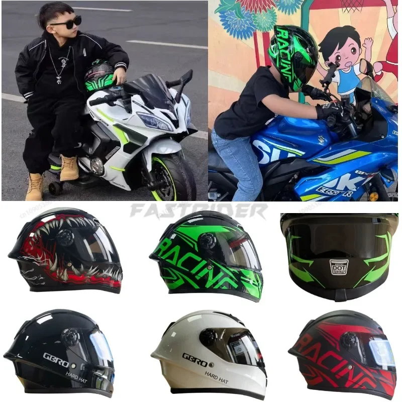 

Children's Motorcycle Helmet Safety Full-face Helmet Mountain Bike Full-face Helmet Four-season Outdoor Sports Riding