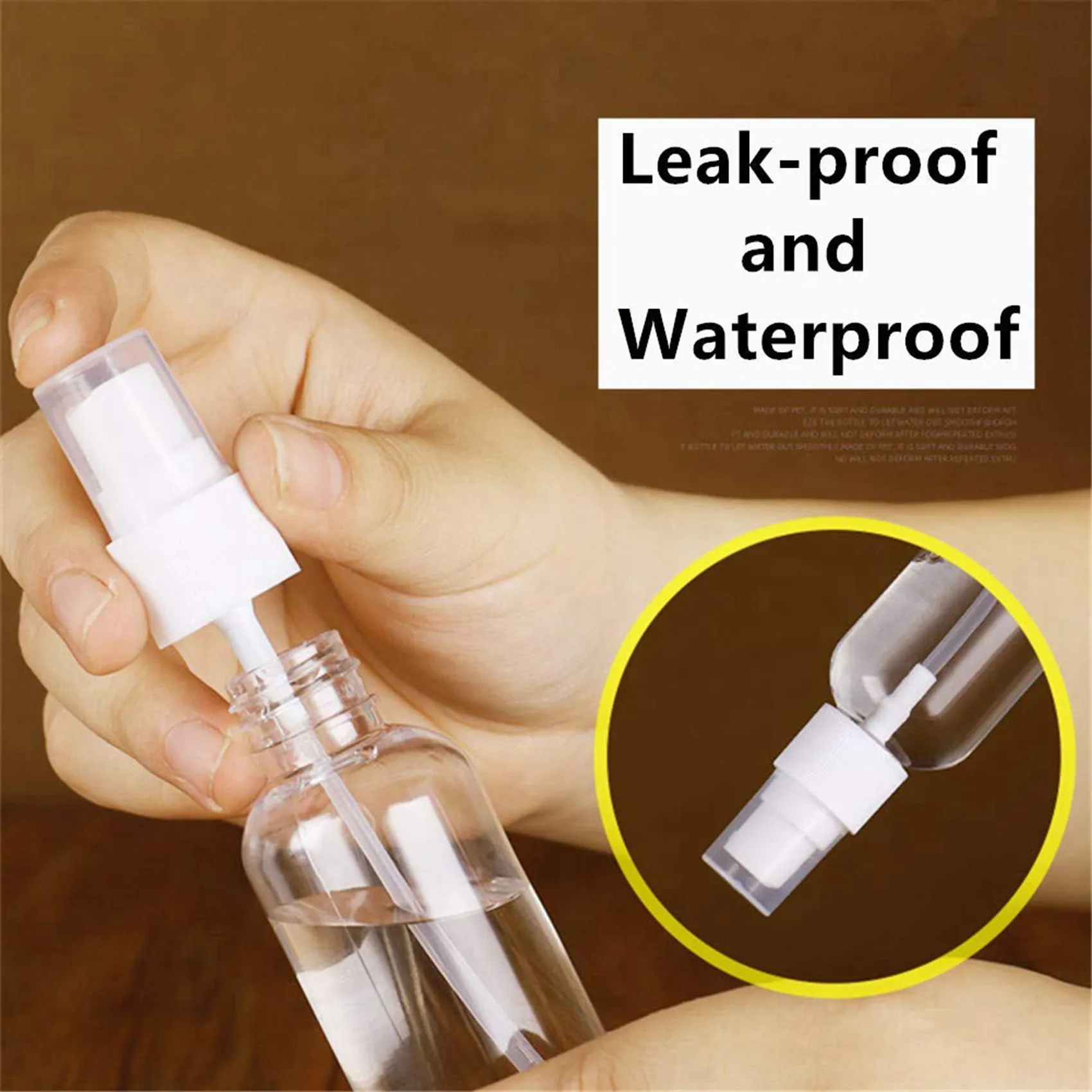 【استيقاظ】36 قطعة من رذاذ عطر بلاستيكي شفاف للسفر، زجاجة رذاذ فارغة، 24 قطعة 100 مل و12 قطعة 75 مل