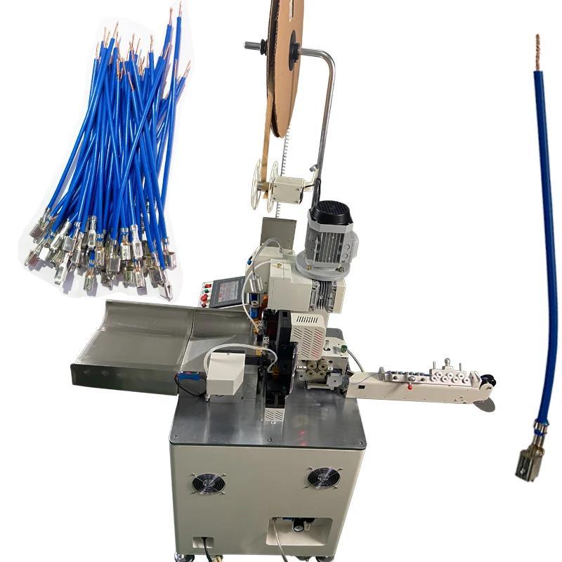 Full Automatic Wire Cutting Stripping and Terminal Crimping Machine with 1 Head Wire Stripping Crimping Terminal Machine