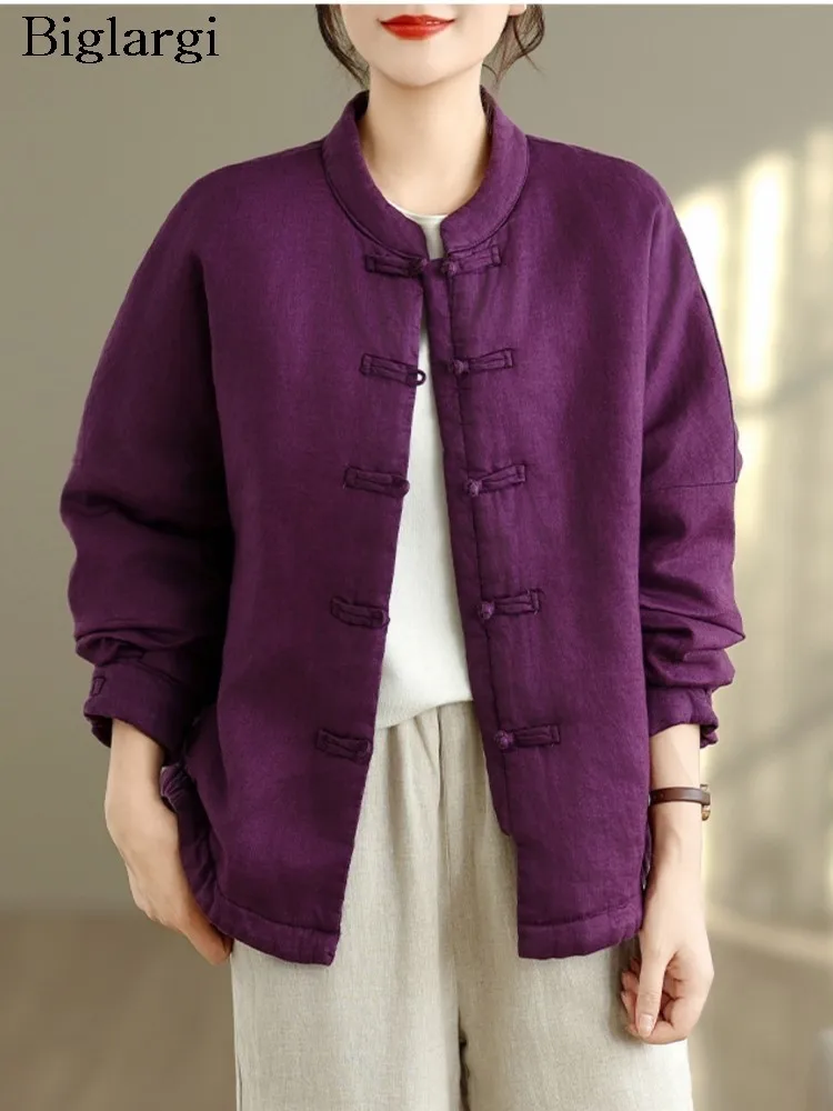 

Oversized Autumn Winter Padded Cotton Coat Women Loose Casual Fashion Ladies Cropped Jackets Long Sleeve Woman Coats
