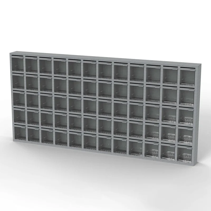 2400 pièces MOC gris bleuté clair Minifig affichage créateur modèle jouets de Construction blocs Construction cadeaux de noël éducation brique