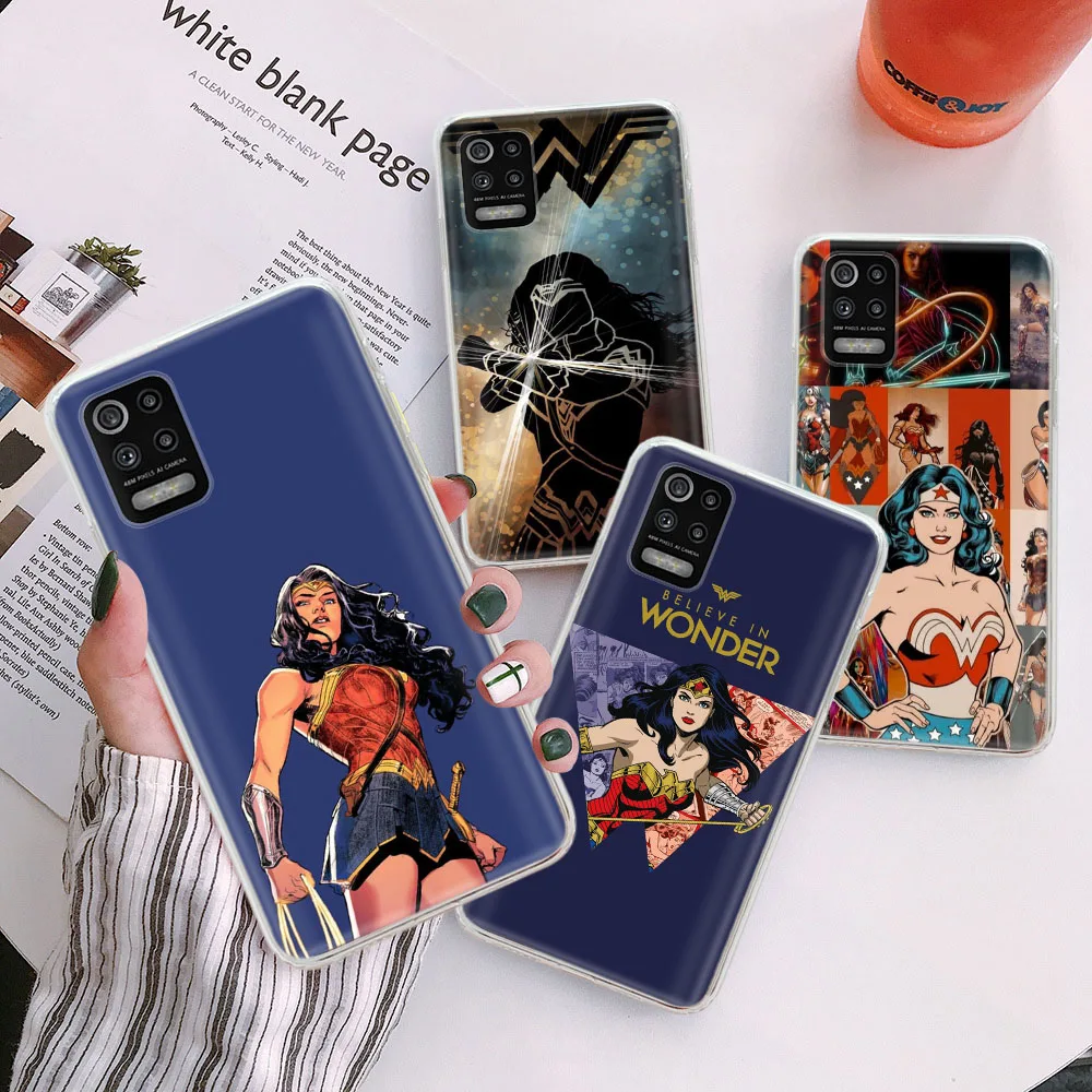 G-5 Wonder Woman Transparent Case for Motorola Moto One G40 Fusion E4 Plus E5 Play GO G4 G Power