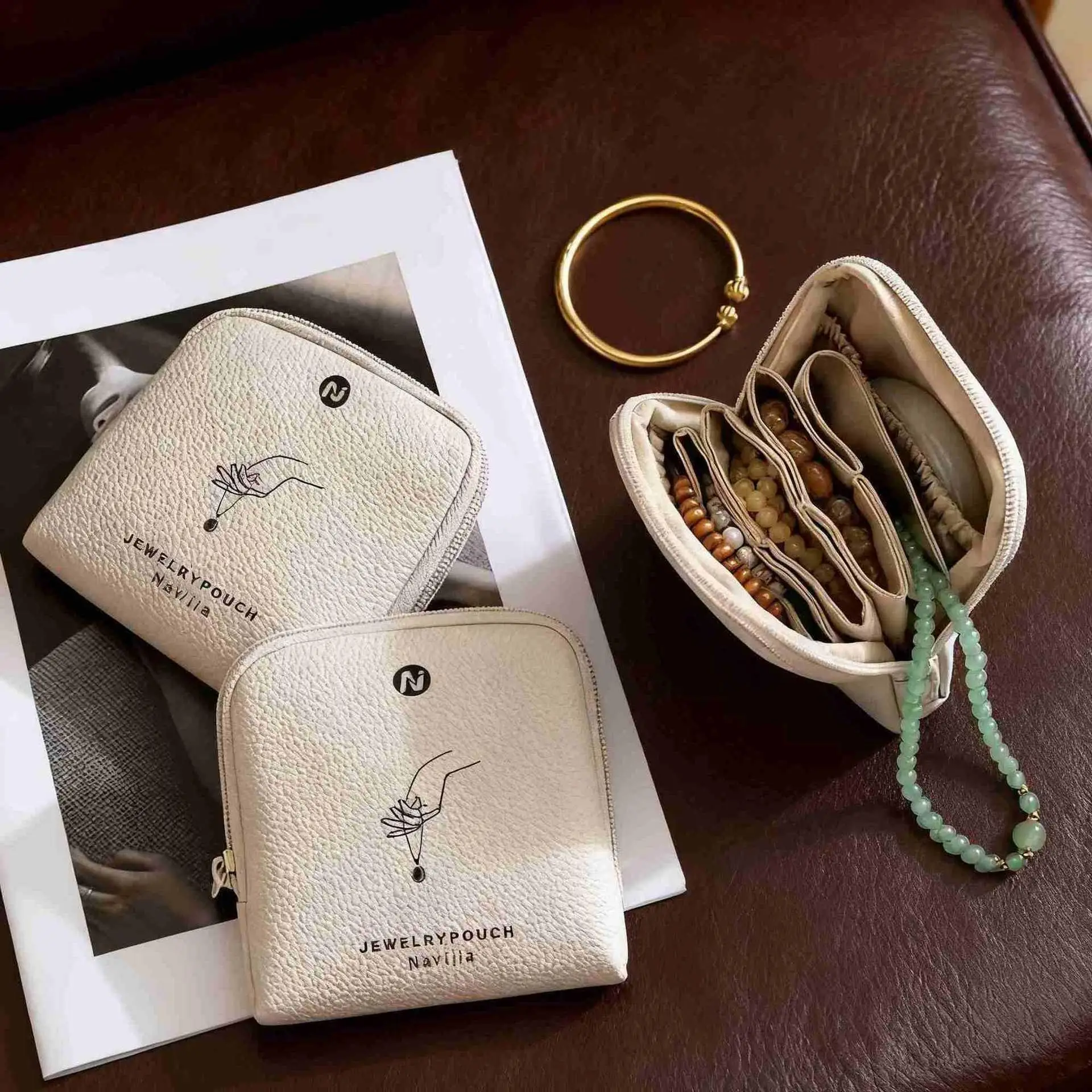 Portable Jewelry Bag for Earrings and Bracelets, Elegant Storage Solution for Delicate Accessories, Perfect Gift for Women & Gir