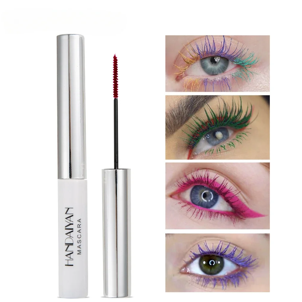 4D Colorful Mascara Eyelashes Waterproof Fast Dry Eyelash Extension Curl Makeup Waterproof Mascara Long Lasting Mascara Eye