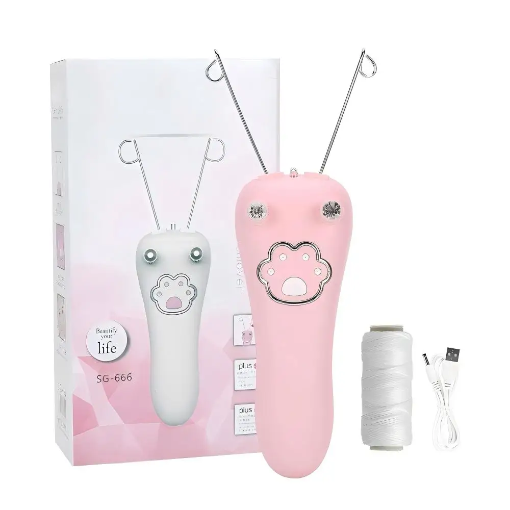 Wireless Electric Cotton Thread Epilator Facial Hair Remover Pull Surface Hair Removal Device Woman Depilation