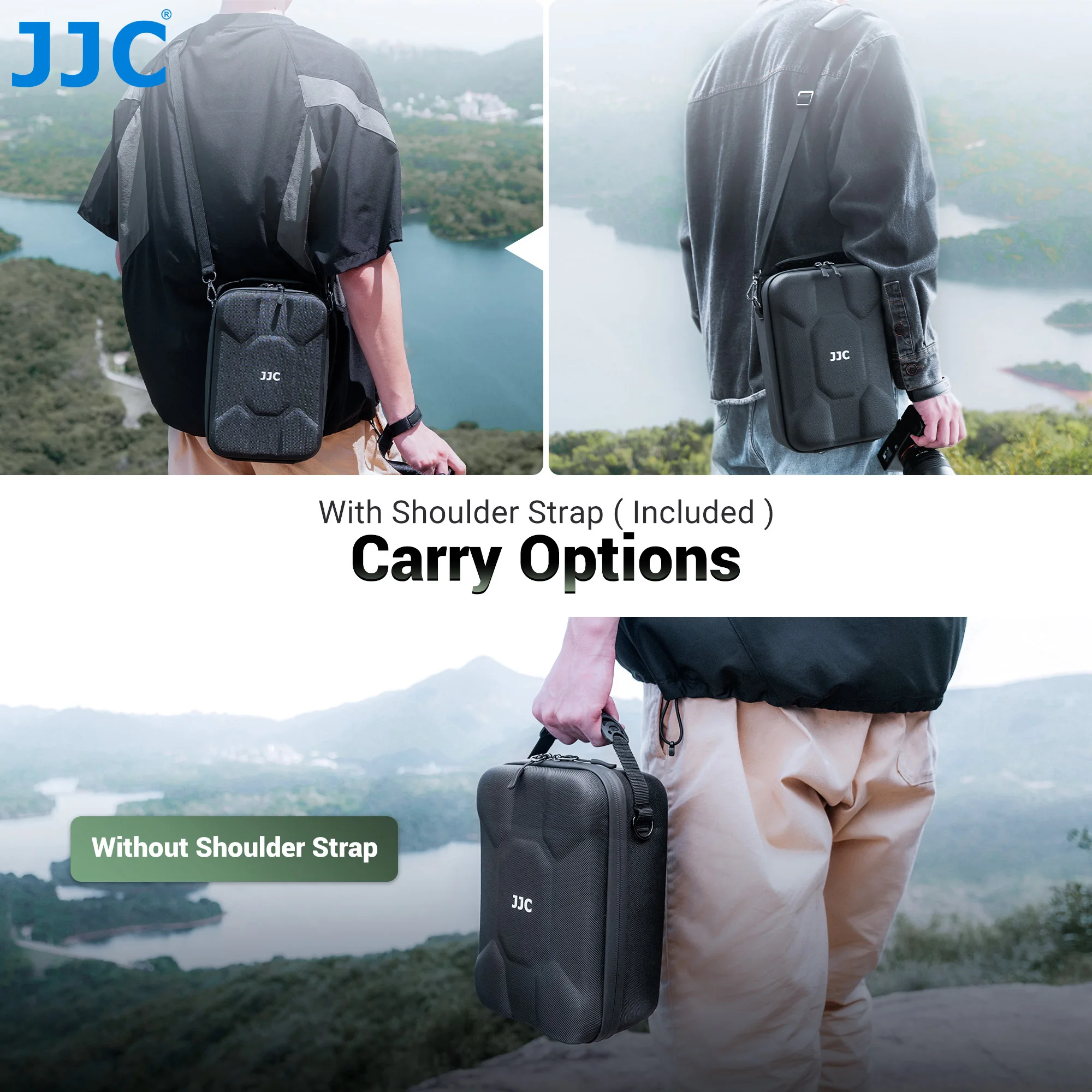 JJC Hard Camera Travel Case Bag For Sony A7R5 A7IV V A7III II A7 Canon EOS R6 Mark II R8 R7 R5 R Nikon Z8 Z5 Fuji XT50 W Lens