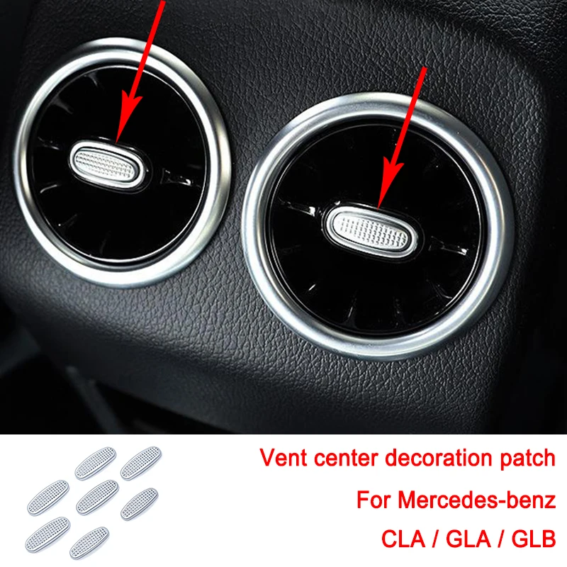 7 teile/satz Dashboard Vent Center Dekoration Patch Air Outlet Vane Trim Aufkleber Für Mercedes-benz CLA GLA GLB Auto innen Refit