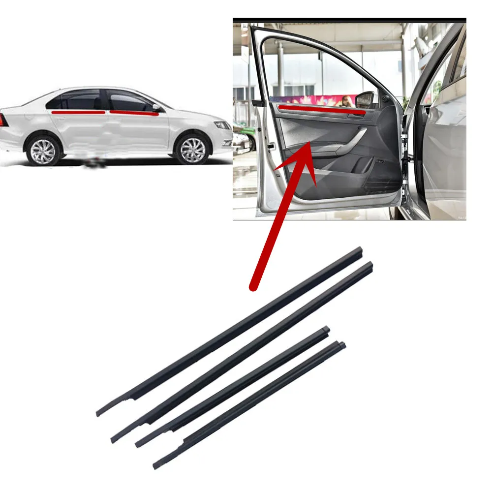 

4 Pieces Inner Windows Rubber for Skoda Rapid 2013-2019 Glass Protector Decoration Weather Strip Accessories