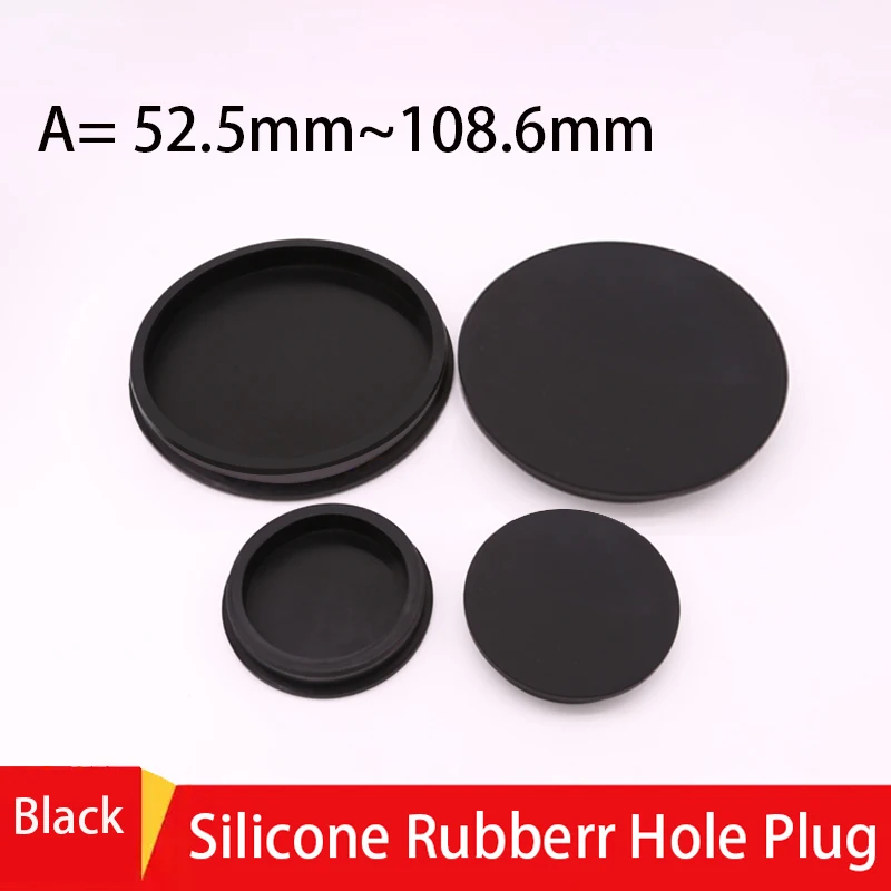 

1-5PC 52.5mm~108.6mm Black Silicone Rubber Cap Hole Plug Cover Rubber Stopper Sealing Plug Blanking End Seal Stopper