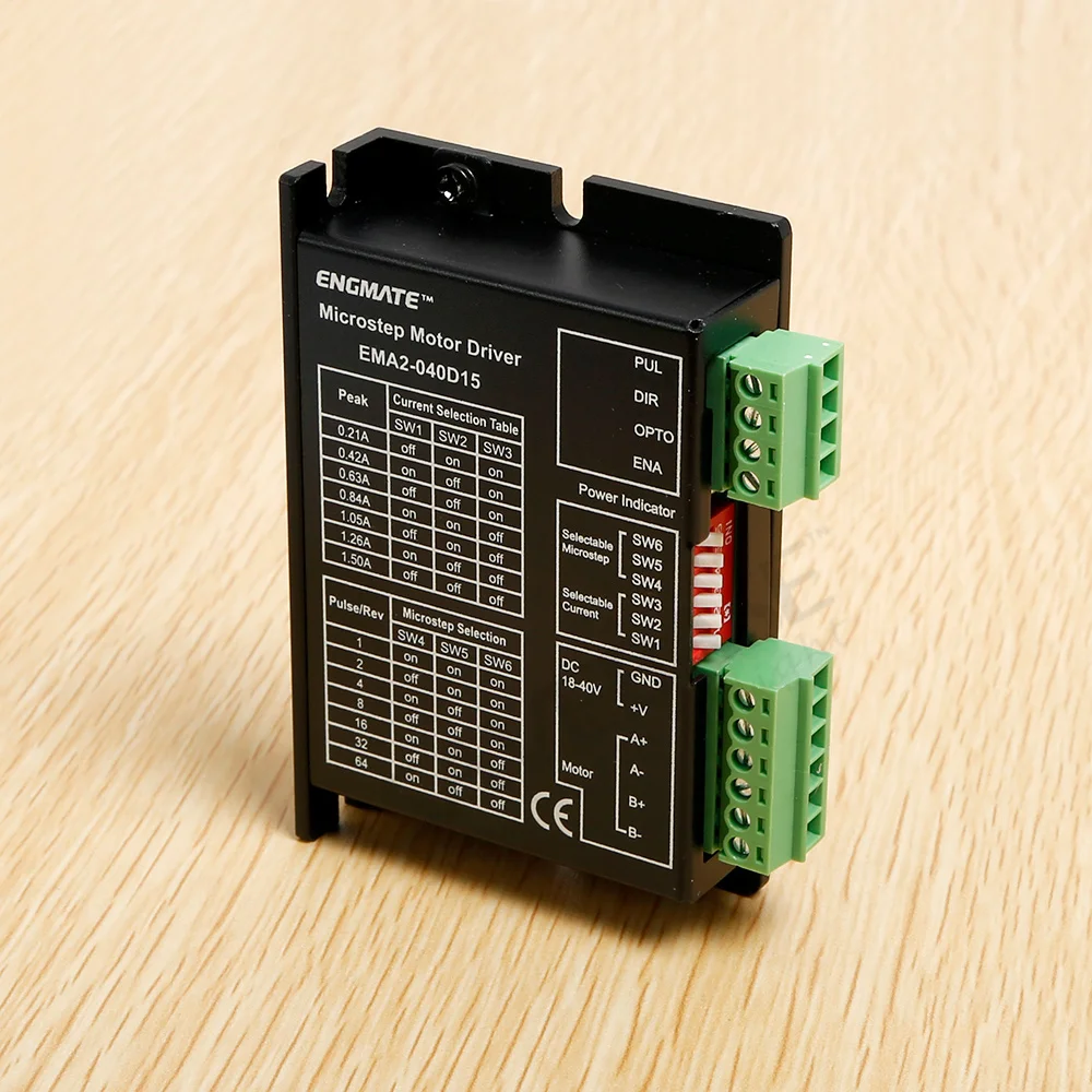 

M415D CNC Stepper Driver Board Controller EMA2-040D15 0.21-1.5A 18-40V DC for Mill Router DIY/2-Phase Stepper Motor Nema8-Nema17