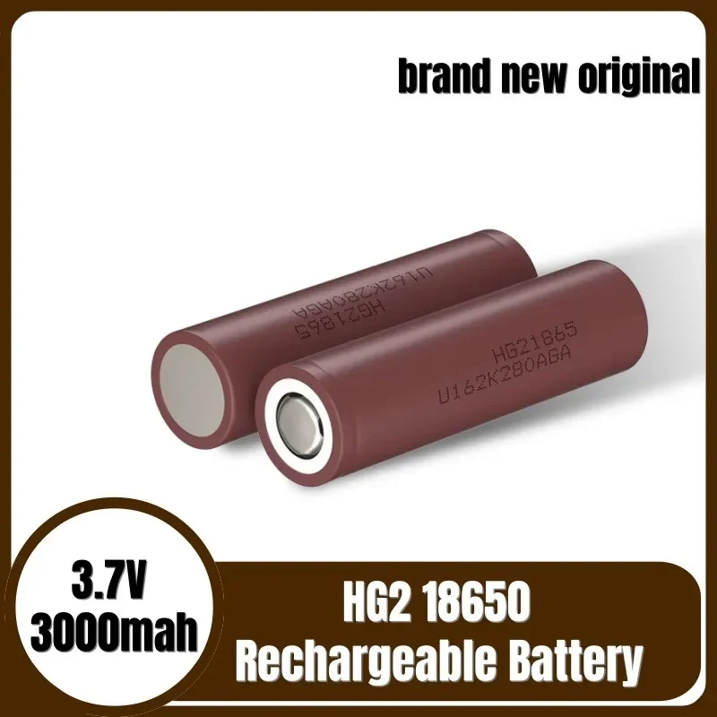 2025 New HG2 18650 3000mAh Real Capacity Rechargeable Battery 18650HG2 3.6V Discharge 20A Max 35A Power Battery