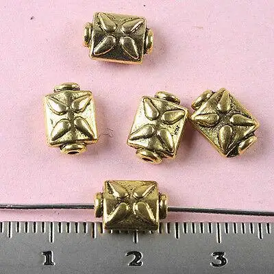 

30pcs 8.8x6.2mm dark gold-tone crafted leaf spacer beads h1355