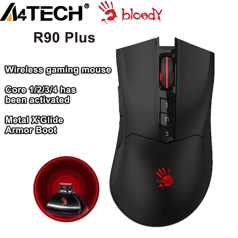 a4tech-bloody-r90plus-24ghz-wireless-gaming-mouse5000cpi150ips500hzx’glide-metal-feet8-buttons