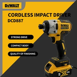 Dewalt DCD887 Cordless Impact Driver Electric Drill 20V Lithium Battery Motor Screwdriver Cordless Professional Power Tools