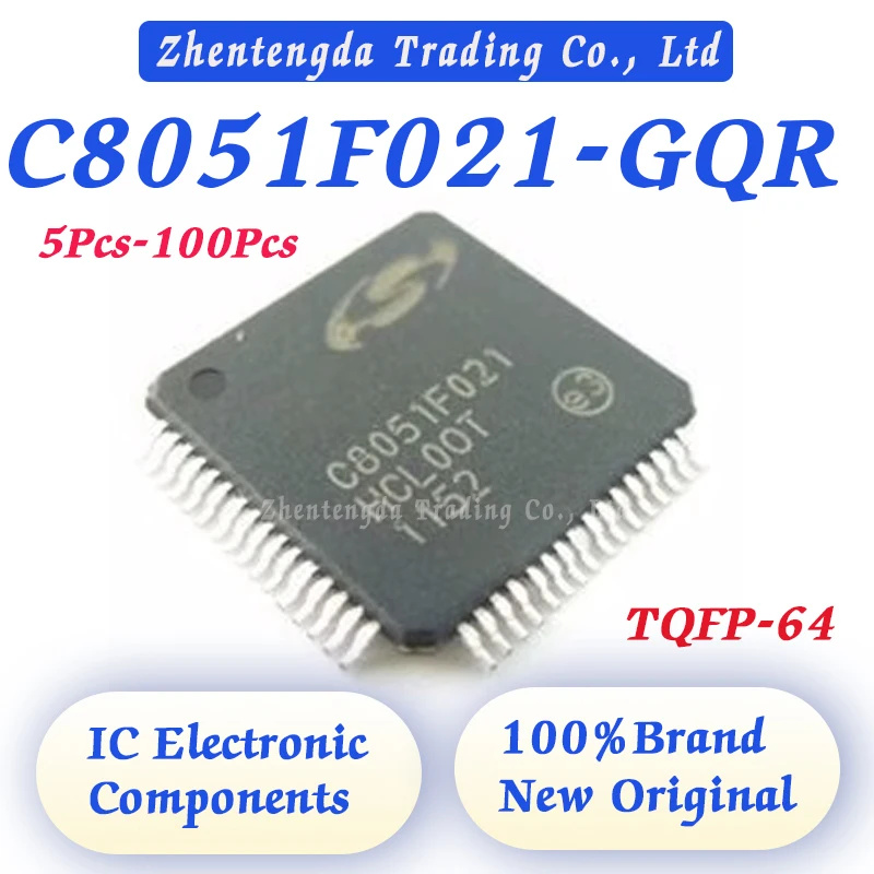 5Pcs-100Pcs C8051F021 C8051F C8051F021-GQR C805 IC MCU 8BIT 64KB FLASH 64TQFP