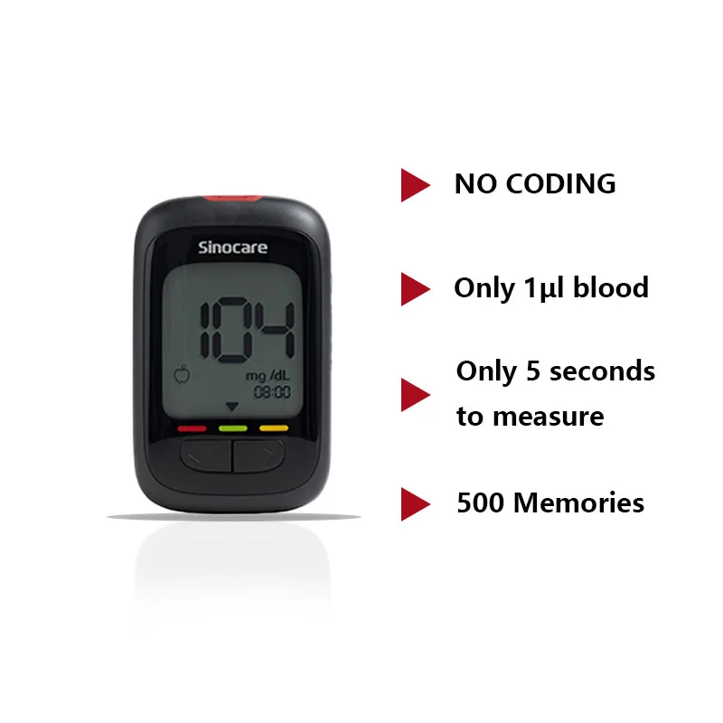 Sinocare Safe AQ max III Blood Glucose Meter Glucometer Kit Diabetes Tester Blood Sugar Test Diabetes Home Medical Device