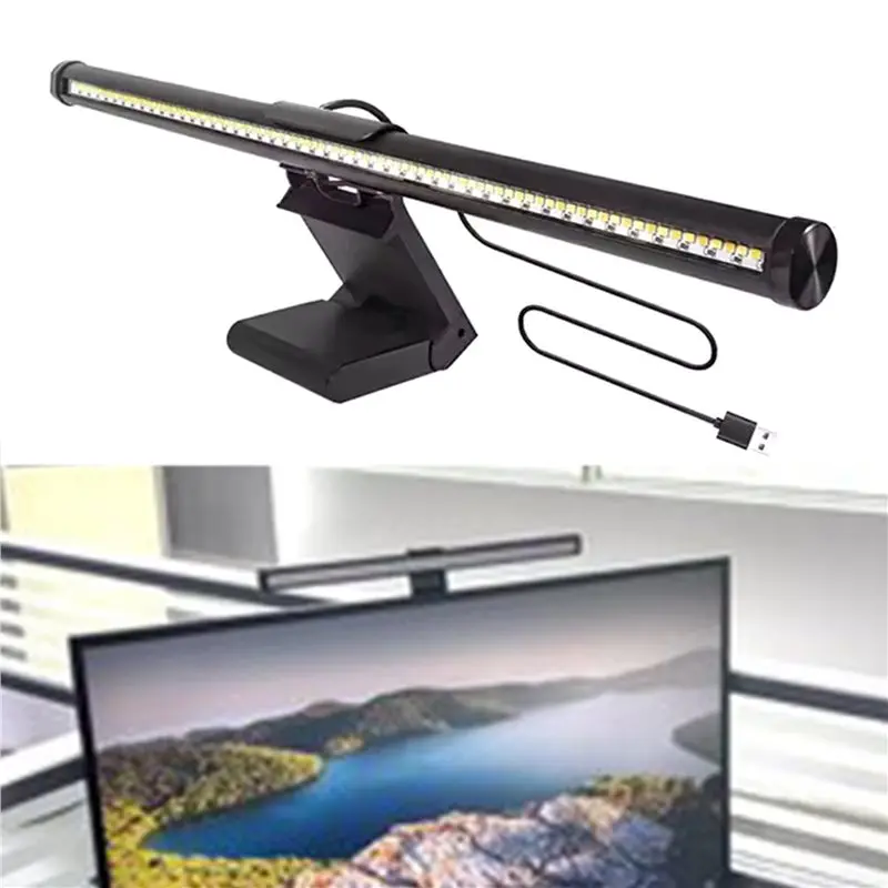 【PARTY  DAY】5X Monitor Light Bar: Flat/Curved Screen LED Lights - Eye Caring Desk Lamp With Dimming For Home/Office/Study/Gaming