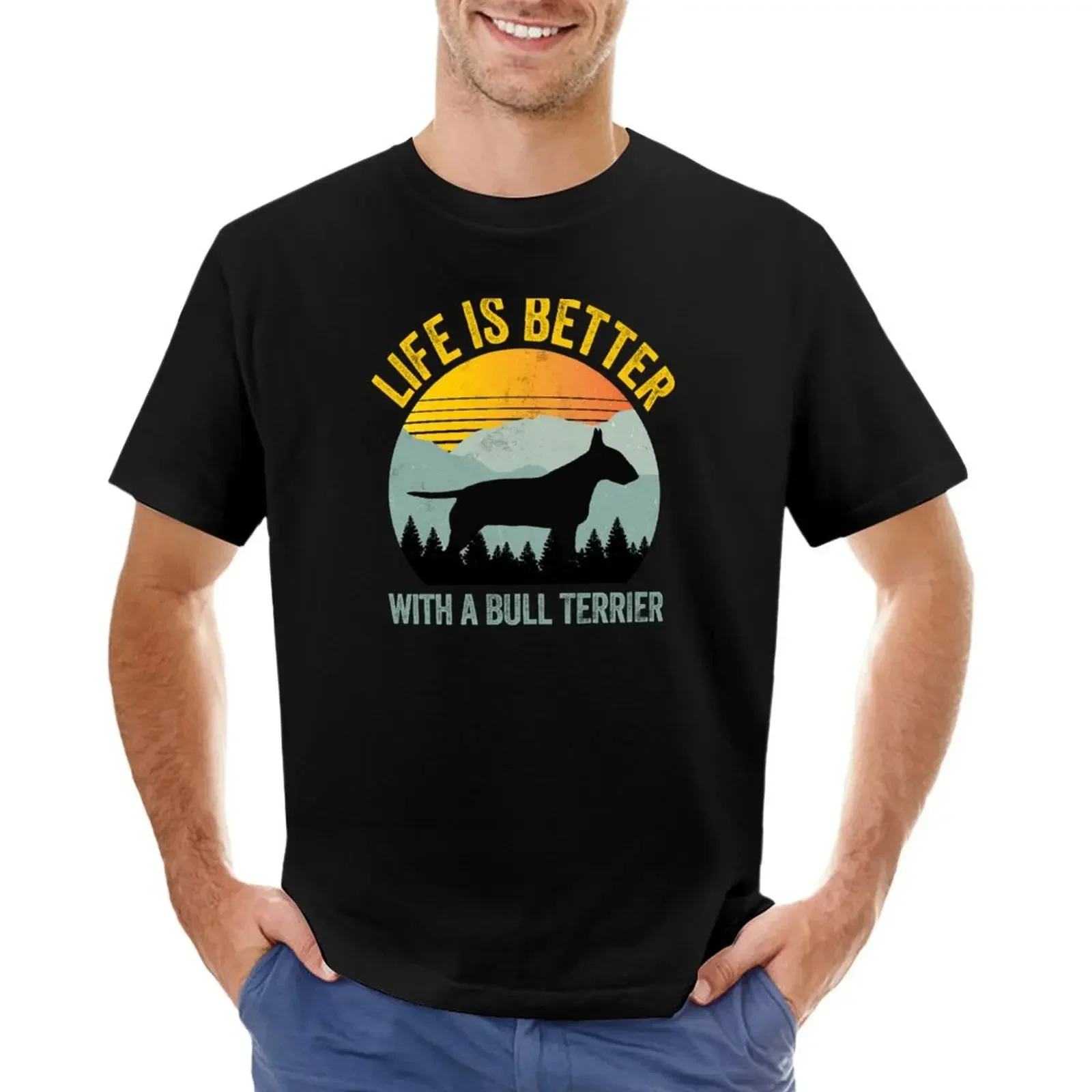 Life Is Better With A Bull Terrier Summer Dog Gift T-shirt kawaii clothes sublime men t shirt