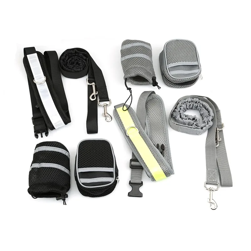 Pet Dog Cat Elastic Reflective Belt Running Jogging Leash Set Leash Collar Pet Accessories Puppy Harness Walking Training