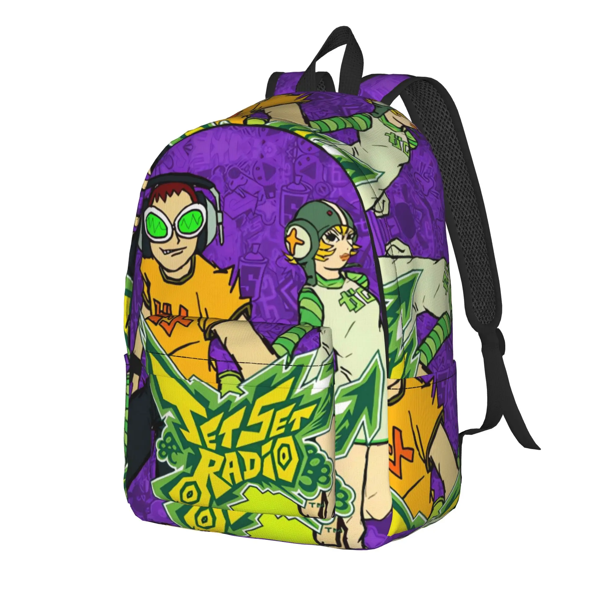 Jet Set Radio Future Backpack  Hiking Backpacks Boy Girl Stylish School Bags Design Pattern Rucksack