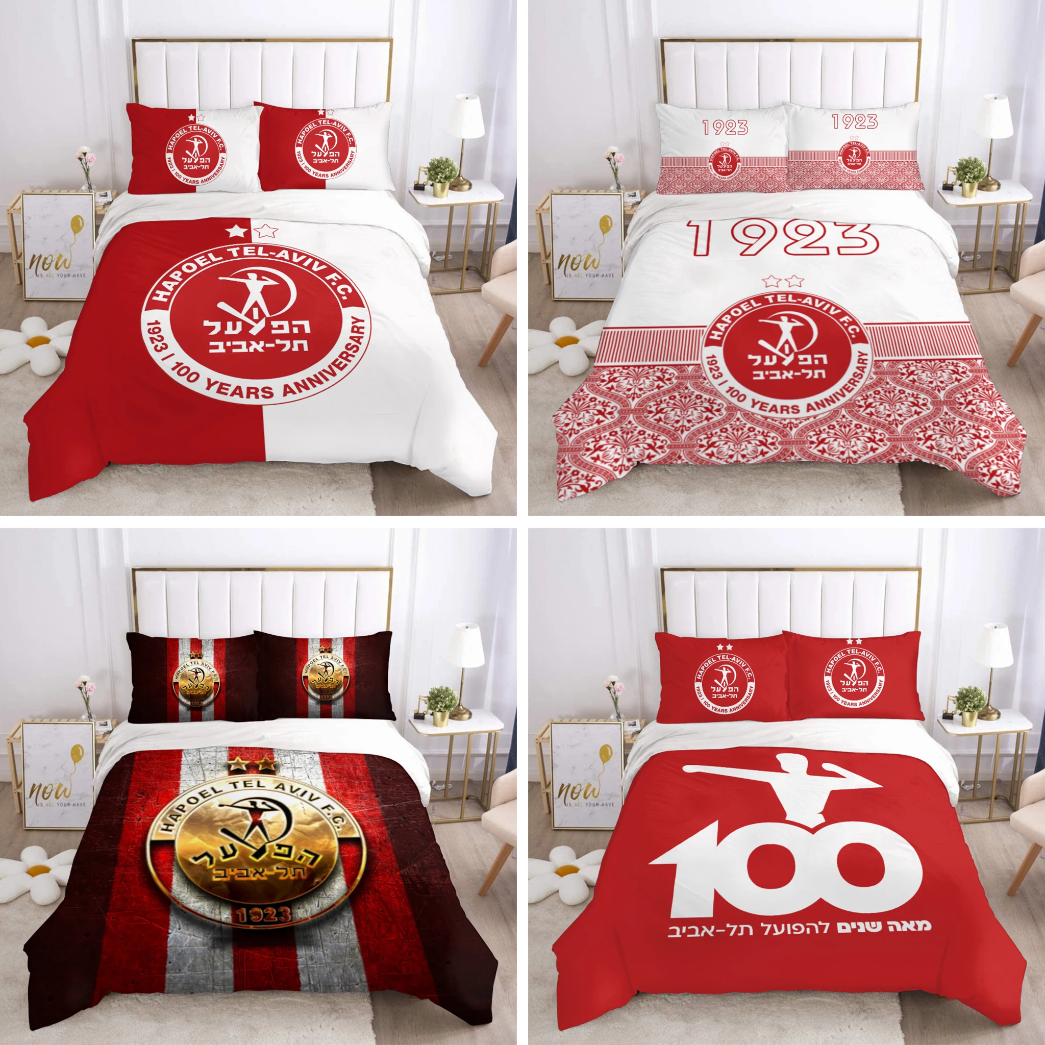 3D Printed Hapoel Tel Aviv Bedding Set Duvet Cover Bedroom Comforter Single Twin King ​Size Quilt Cover Home Textile 2/3PCS