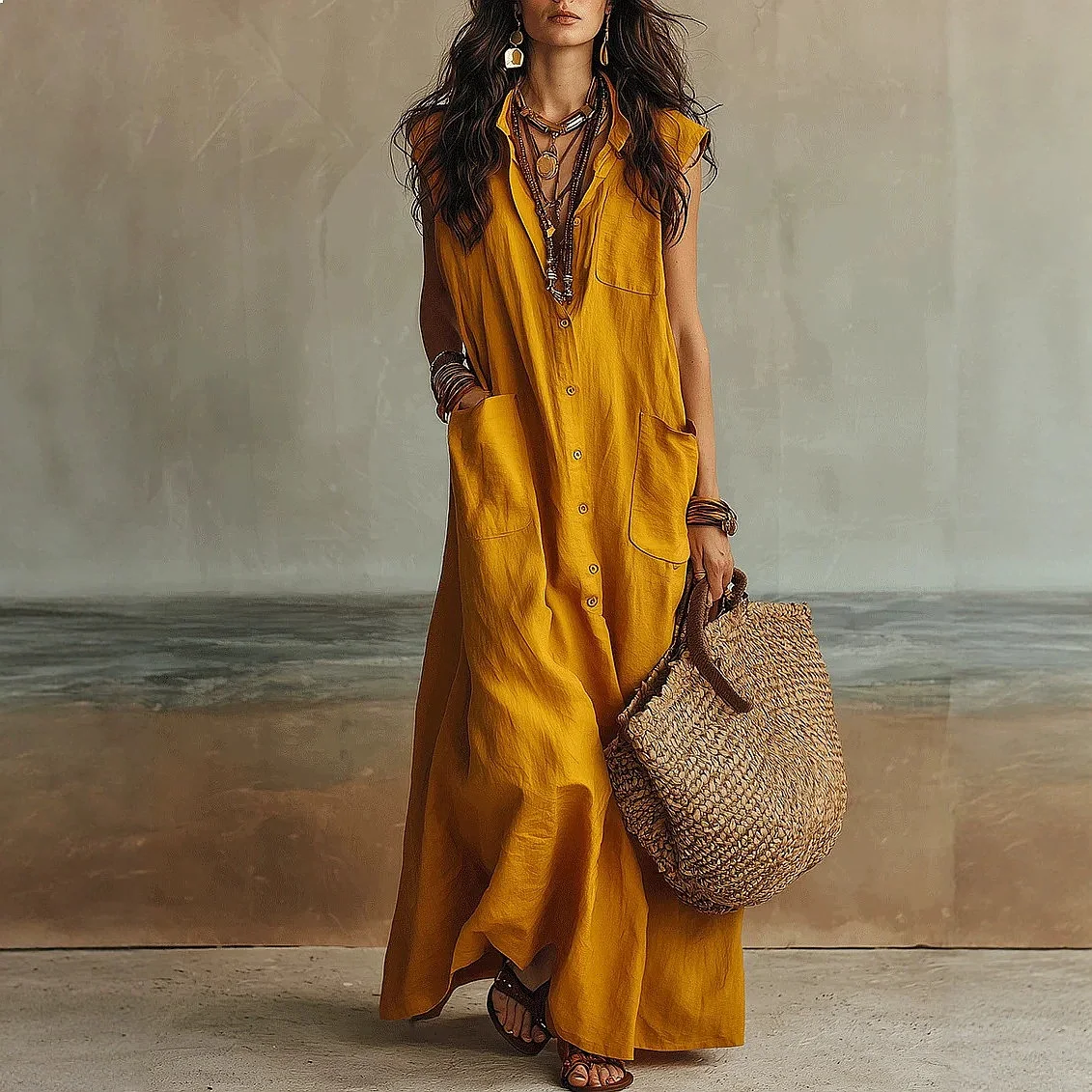 Bohemian Off Shoulder Blouse Dress Summer Spring Loose Boho Shirt Dresses Tops