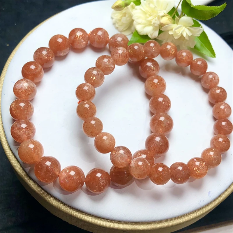 

Natural Golden Strawberry Quartz Bracelet Jewelry For Woman Man Fengshui Healing Wealth Beads Crystal Gift 1pcs 8/9MM