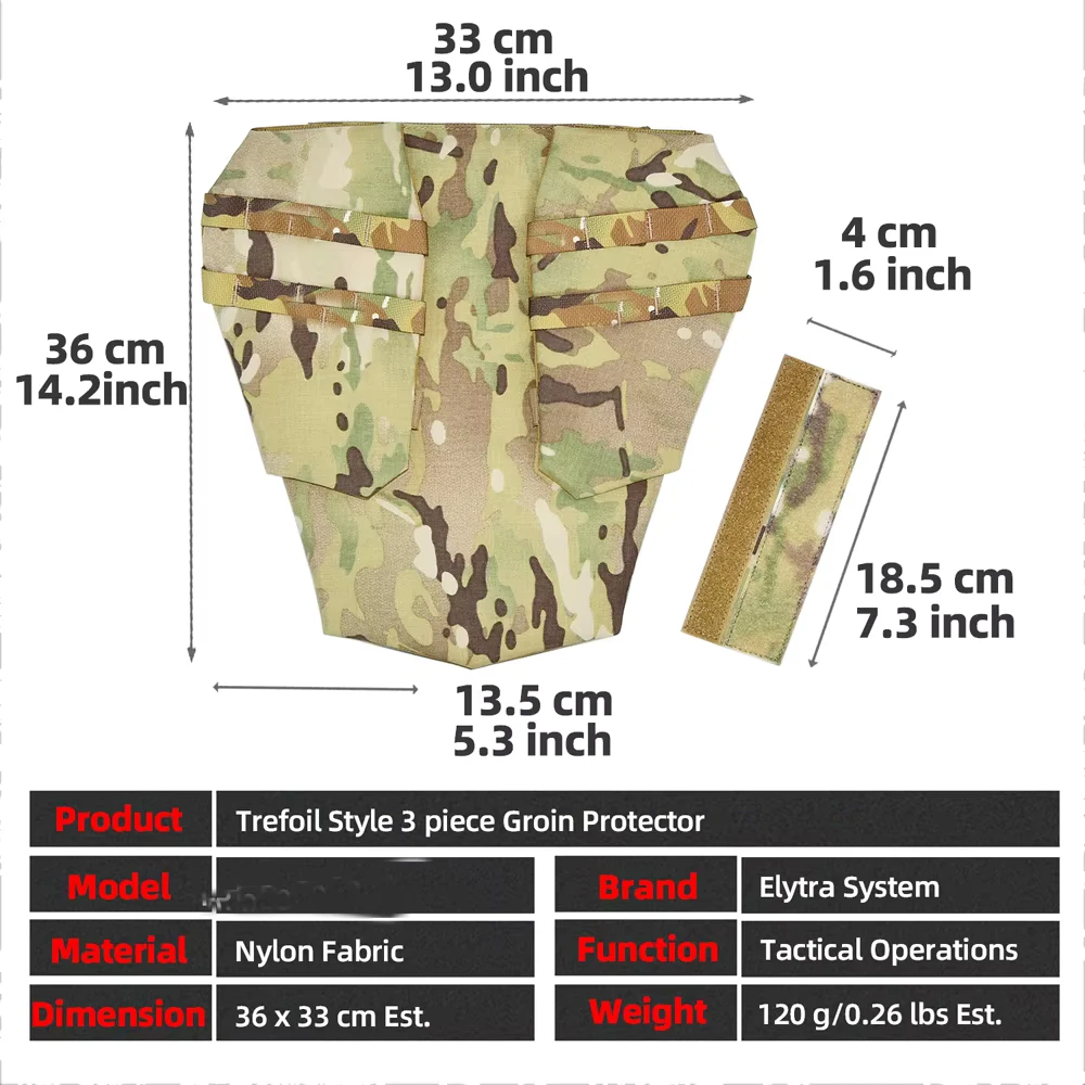 Tactical Vest Matching Russian-Style Three-Piece Tactical Crotch Guard Front Panel Outdoor Sports JJ Protection Board